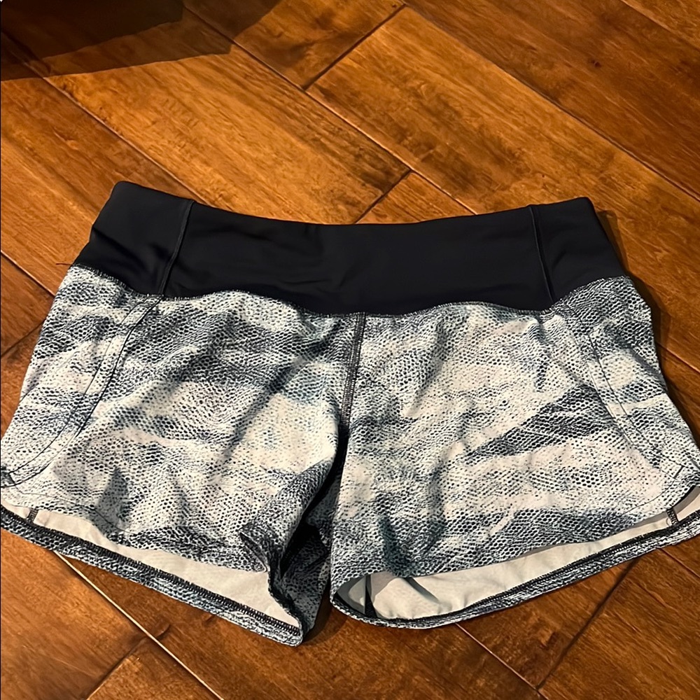 Stylish Blue and White Women's Athletic Shorts